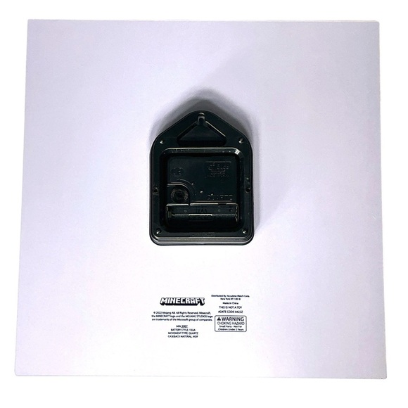 Minecraft Wall Clock Analog Quartz Battery Operate Gamer Gift 11 In Square Gray - Picture 10 of 16